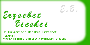 erzsebet bicskei business card